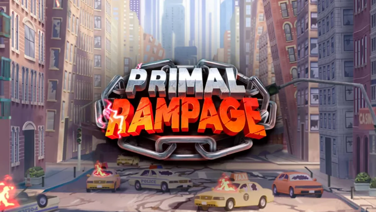 Primal Rampage slot game dengan tema kera raksasa dan hutan tropis